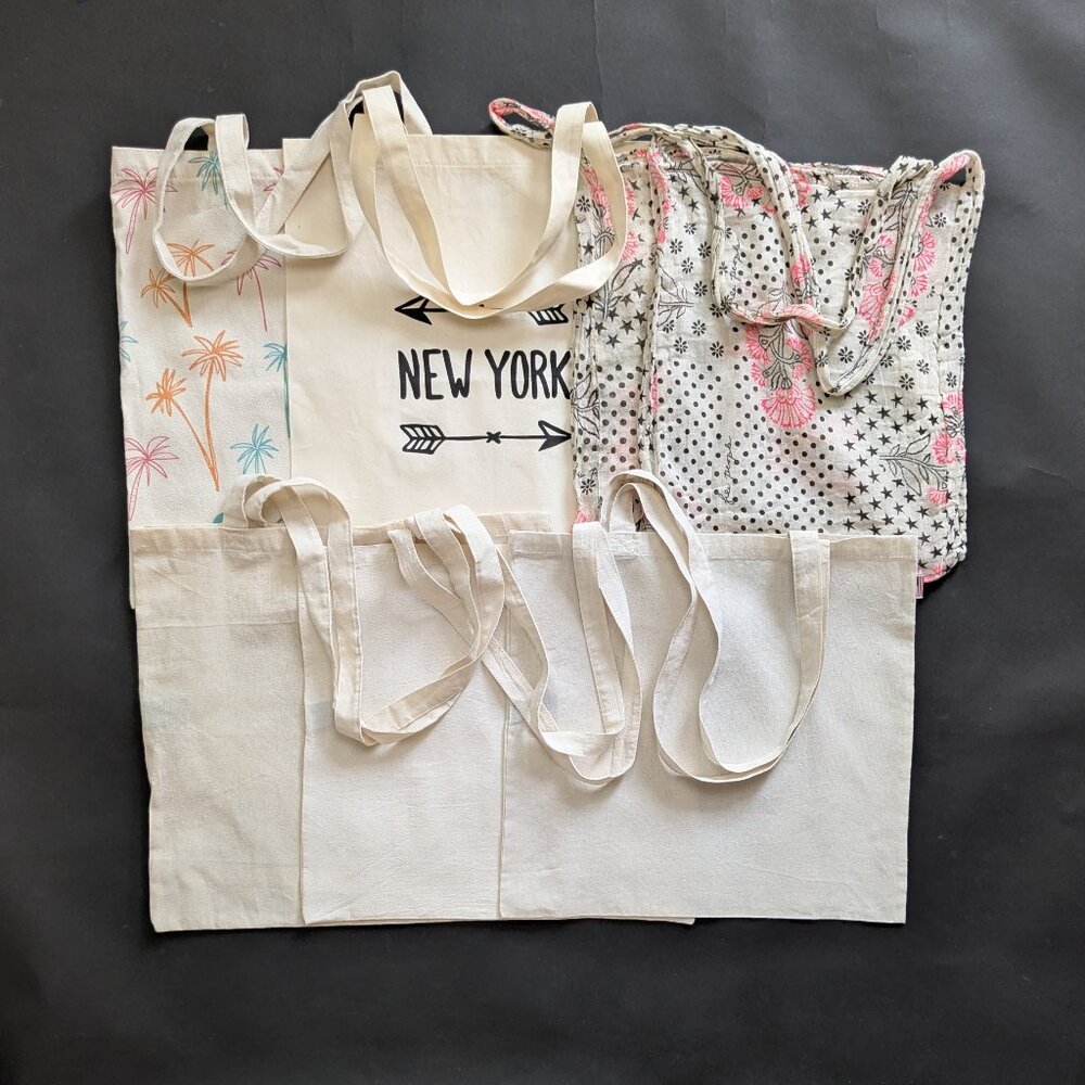 Bundle of 7 Reusable Shopping Tote Bag